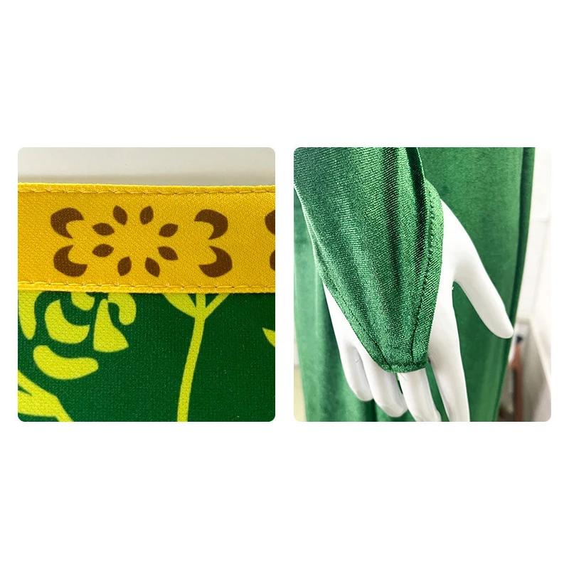 Movie Princess Fiona Cosplay Women Costume Green Dress Outfits Halloween Carnival Party Role Disguise Playing Clothes