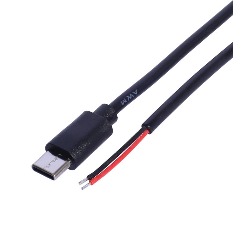 USB Typ C auf 2-Pin blankes Kabel 30CM zum Aufladen mobiler Geräte, Tablets, Kopfhörer und Lautsprecher
