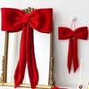 Flocking Large Bow Decor Soft Hanging Bowknot Christmas Bow Decoration  Home Decoration