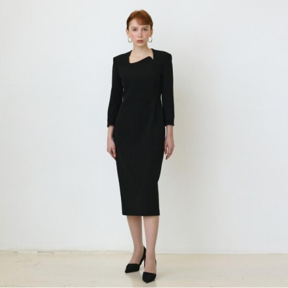 Ygbm Audrey Curve Neck Dress Yb301 Wos01