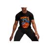 Puma Atmungsaktives bedrucktes Kurzarm-T-Shirt für Outdoor- und Freizeitkleidung Herren Tops Schwarz 624825-01