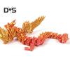 Figurita de Dragón Volador Impresa en 3D Articulaciones Móviles Figura de Dragón Colorida Modelo de Dragón Alado Articulado Juguete Fidget Adorno Decorativo de Escritorio