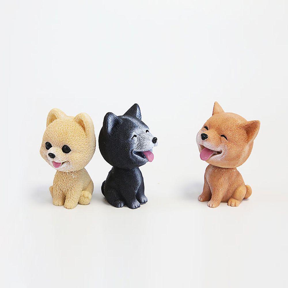 1PC Cute Vinyl Resin Nodding Puppy Dashboard Ornament Car Swing Toys Shaking Head Dog