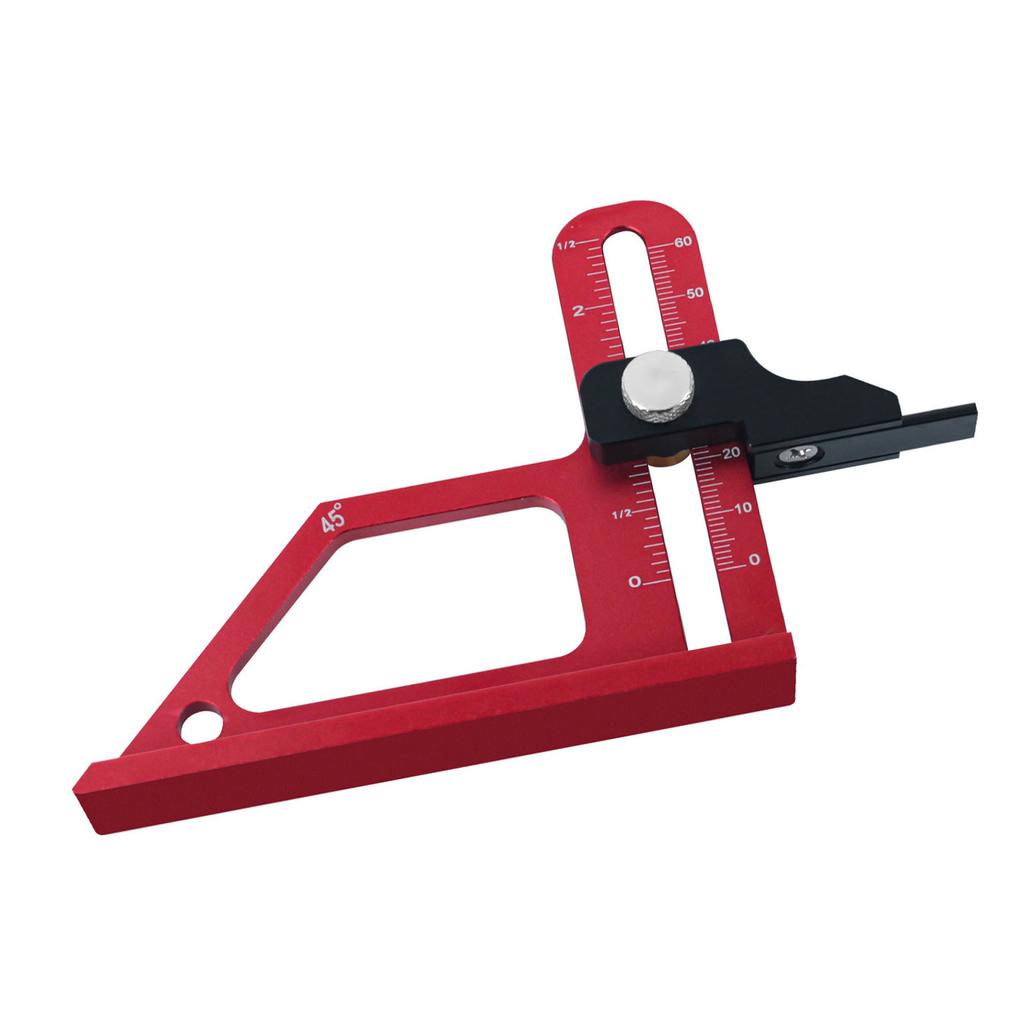 Table Saw Height Gauge Aluminum Alloy 0 To 60mm 45° Multifunctional Woodworking Tool Setting Gauge D