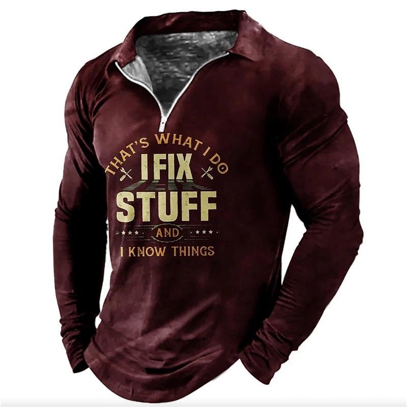 New POLO Shirt Zip Long-sleeved Lapel Men's Sweatshirt Casual Tops Tide