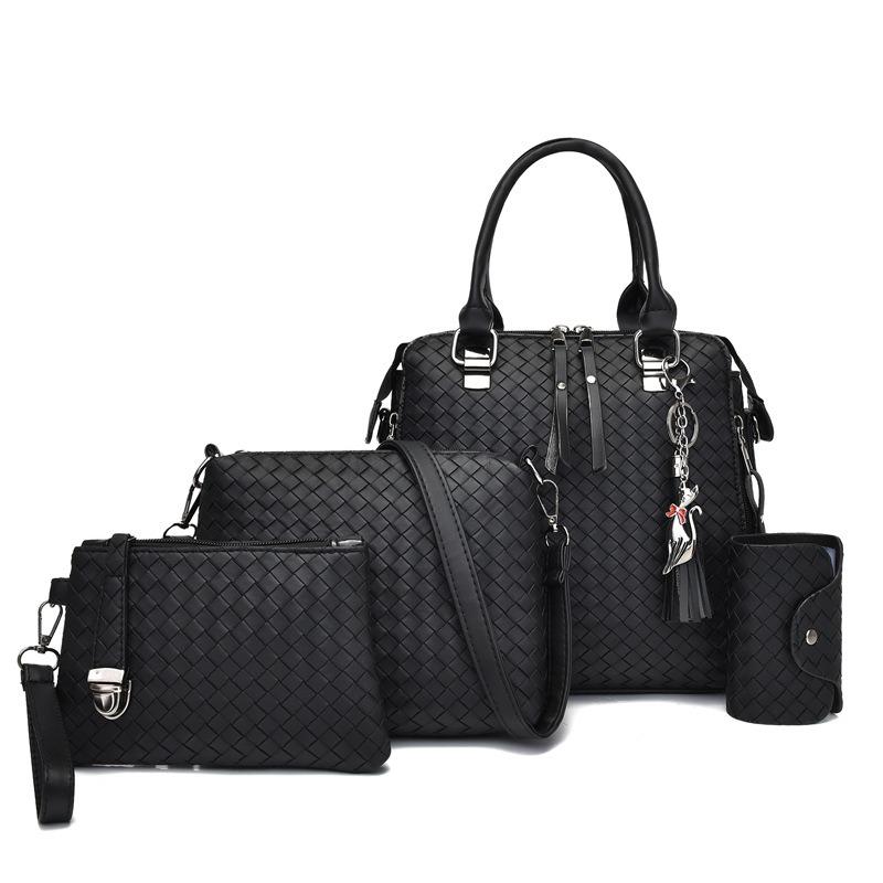 Women's bags autumn and winter new women's bags woven mother bags four-piece handbags single shoulder crossbody