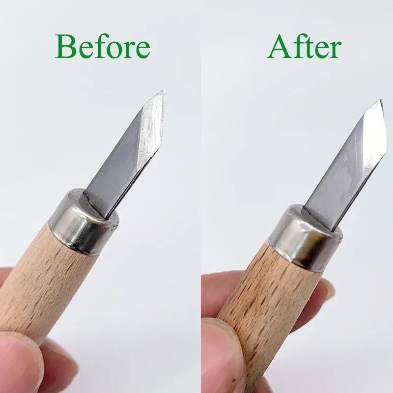 Natural Green Agate Sharpening Stone Whetstone Fine Grinding Polishing Shaved Bar Kitchen Knife Sharpener Honing Tool10000 Grit