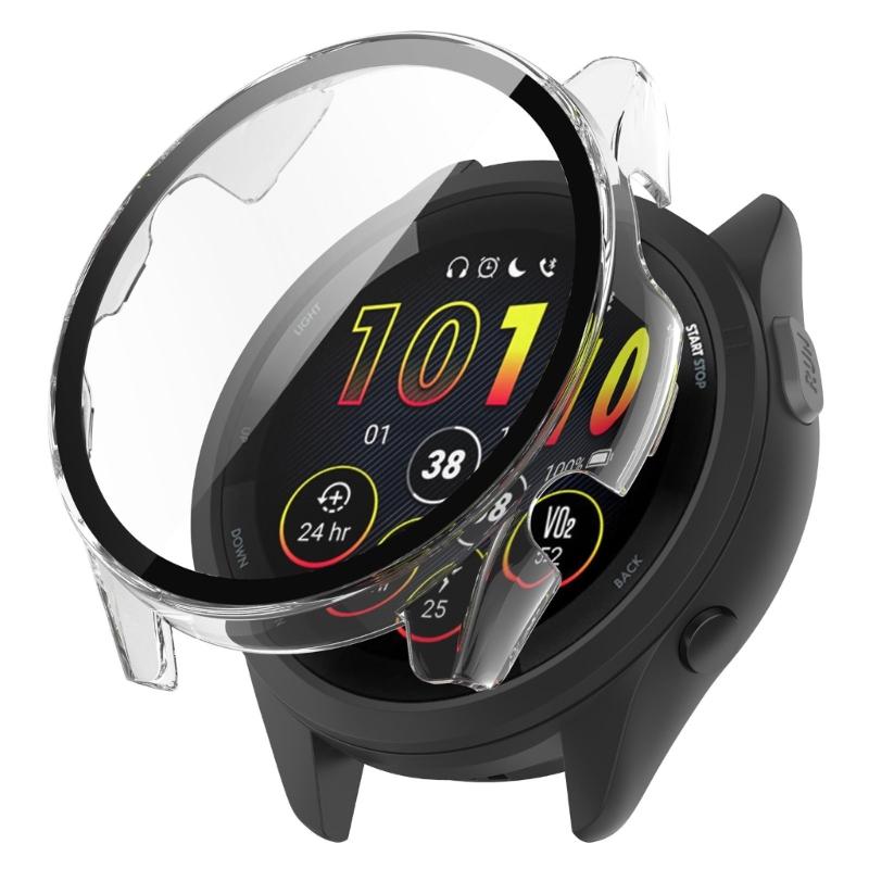 Smartwatch Frame Housing Tempered-Glass Film Hard Cover for Forerunner265 265S Screen Bumper-Shell Protector-Shockproof