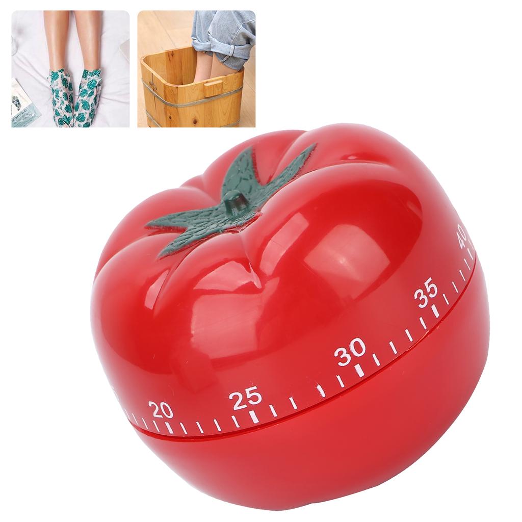 Tomato Shaped Mechanical Wind Up Timer Home Beauty Salon Rotating Count Down Timer