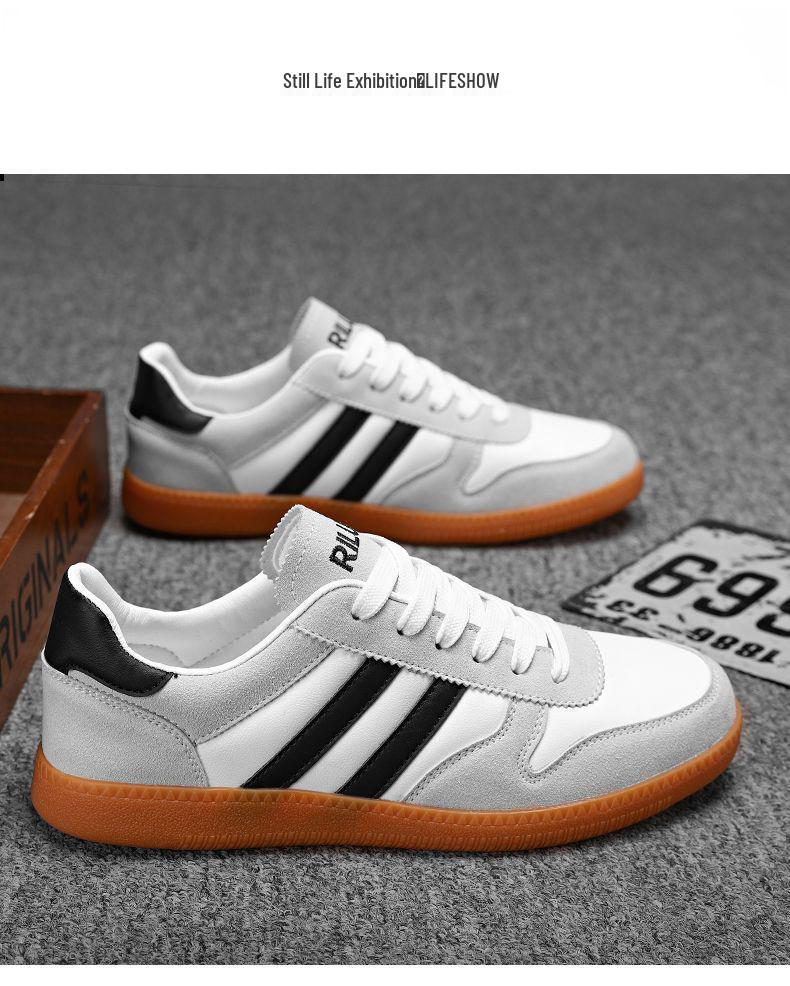 Męskie 2025 Retro Niemieckie Białe Buty Skate: Jesień/Zima Lekka Moda Codzienna - Styl Harajuku