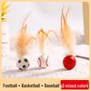 Crazy Owner Cat Feather Bounce Ball Toy Set