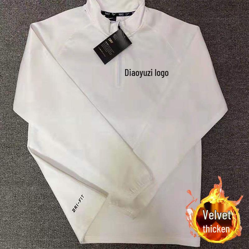 Top de Antrenament Rezistent la Vânt, cu Mânecă Lungă, cu Uscare Rapidă, pentru Bărbați și Femei, pentru Toamnă/Iarnă - Cu Fermoar pe Jumătate, Echipament pentru Alergare și Fitness