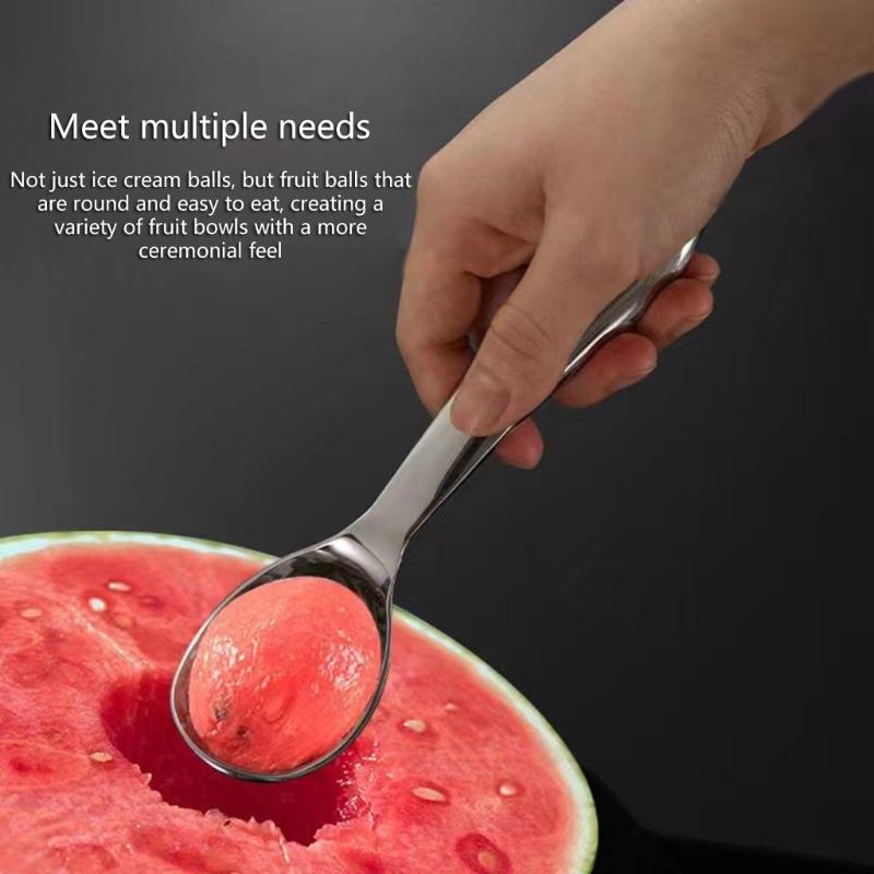 Easy to Use Steel Dessert Spoon Steel Scoops Practical Ice Cream Spoon Convenient Ice Hockey Making Tool