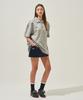 Candini Navy Glossy Mini Skirt