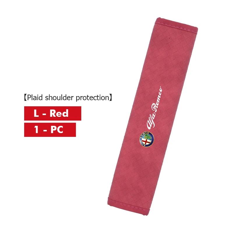 Hub Caps Leather Car Seat Belt Cover Safety Belt Shoulder Protection Pads For Alfa Romeo 159 Giulietta Giulia 147 Mito 156 159 1 CVP1