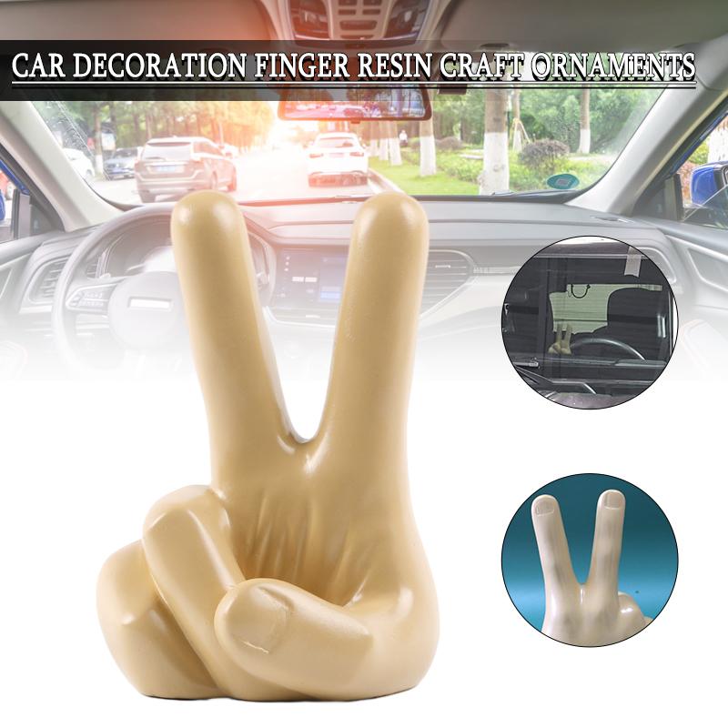 

PDTO Победа Жест Настольные Статуи Пальцы Скульптура Креативное украшение для гостиной