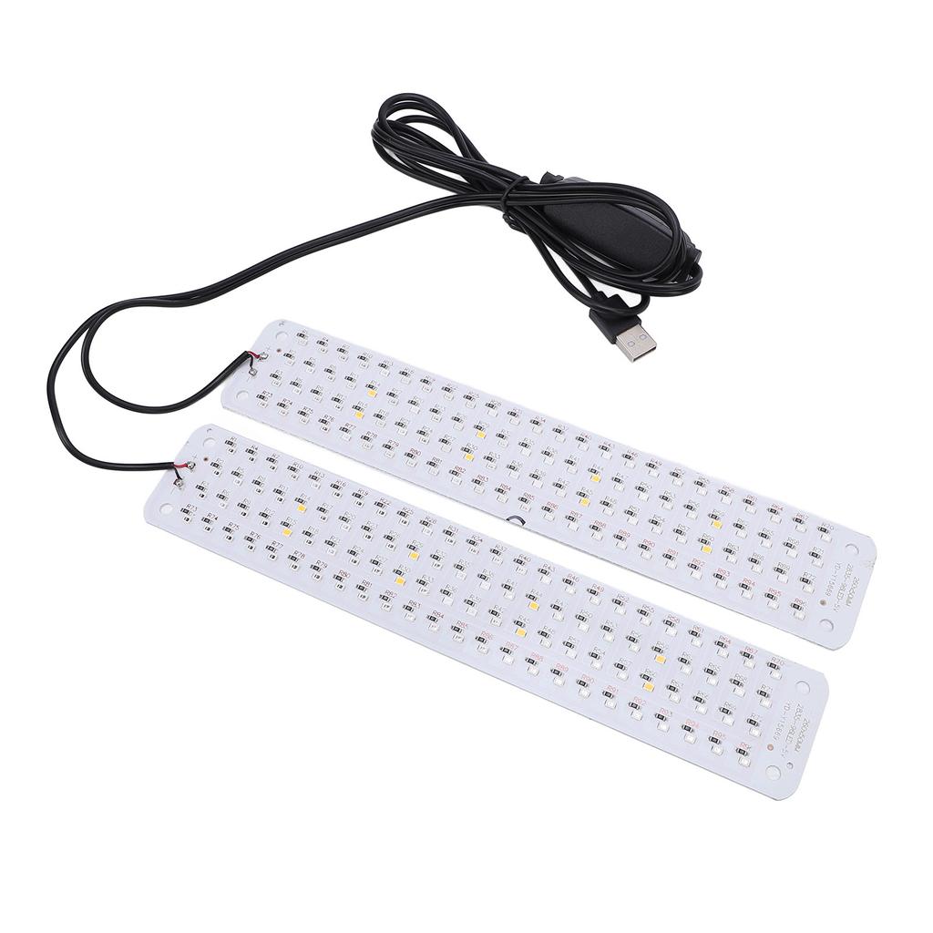 LED Plant Grow Lamp 5V Memory Timer Function 3000K Dimmable 2 Heads Red Blue LED Light Plant