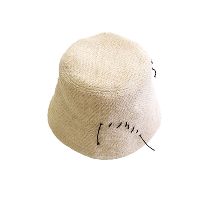 

NOUGHT Hand Stitch Bucket Hat / Natural FREE