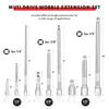 9Pcs Wobble Socket Extensions Set, Ratchet Extensions 1/4" 3/8" 1/2", Wobble Extensions, Drive Socket Extension Length Bar Set