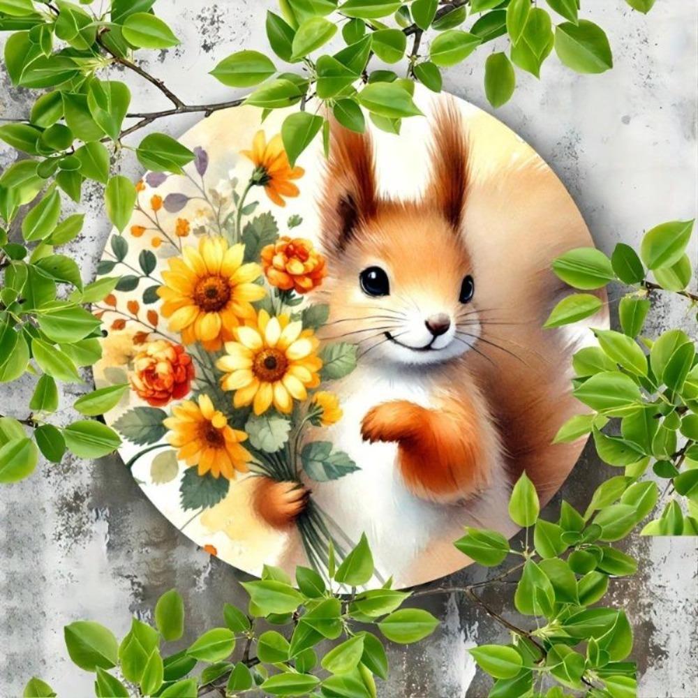 Vintage Squirrel Metal Tin Sign Wall Art Retro Rustic Decor Inspirational Quotes Weatherproof