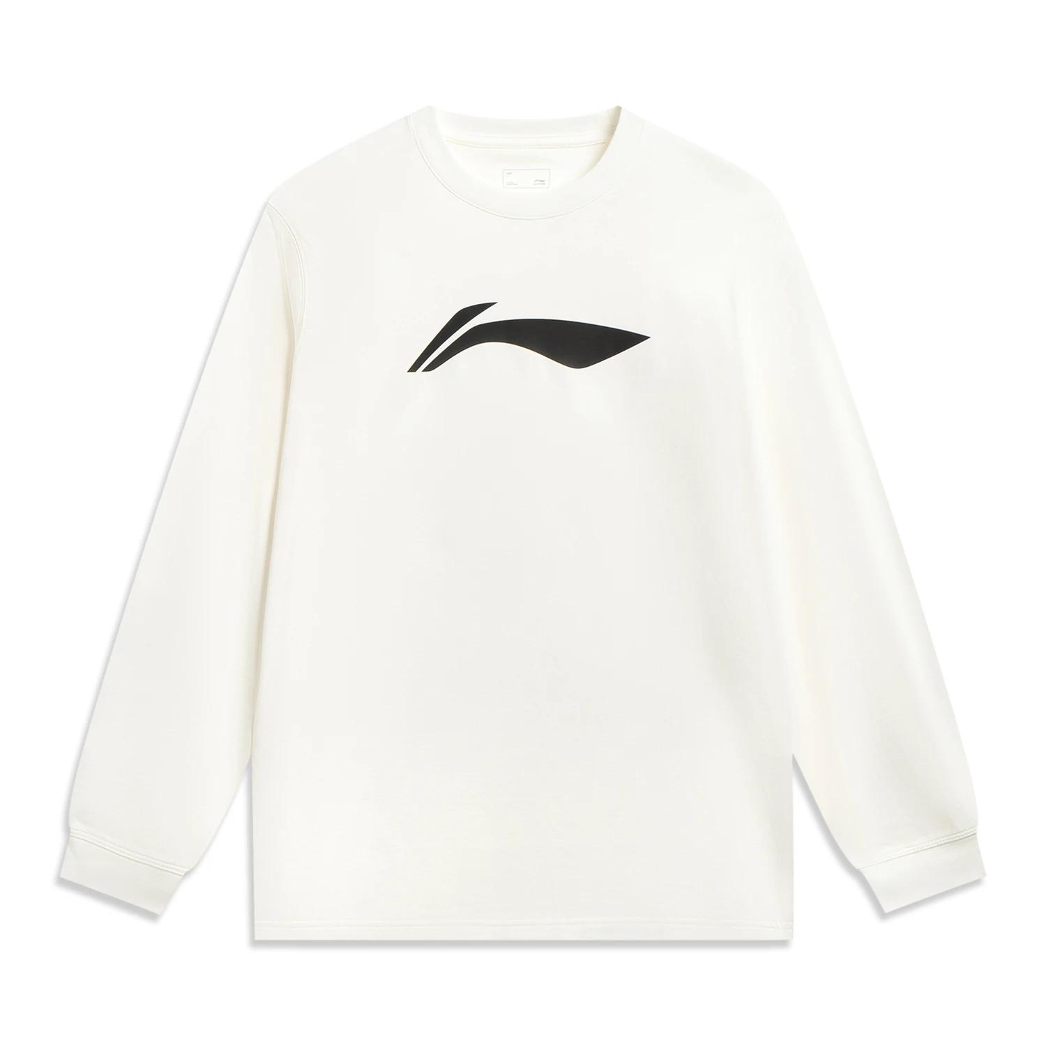 

Li-Ning Minimalist Round Neck Pullover Casual Fashion Long Sleeve T-Shirt Men tops AHSW543-1 M