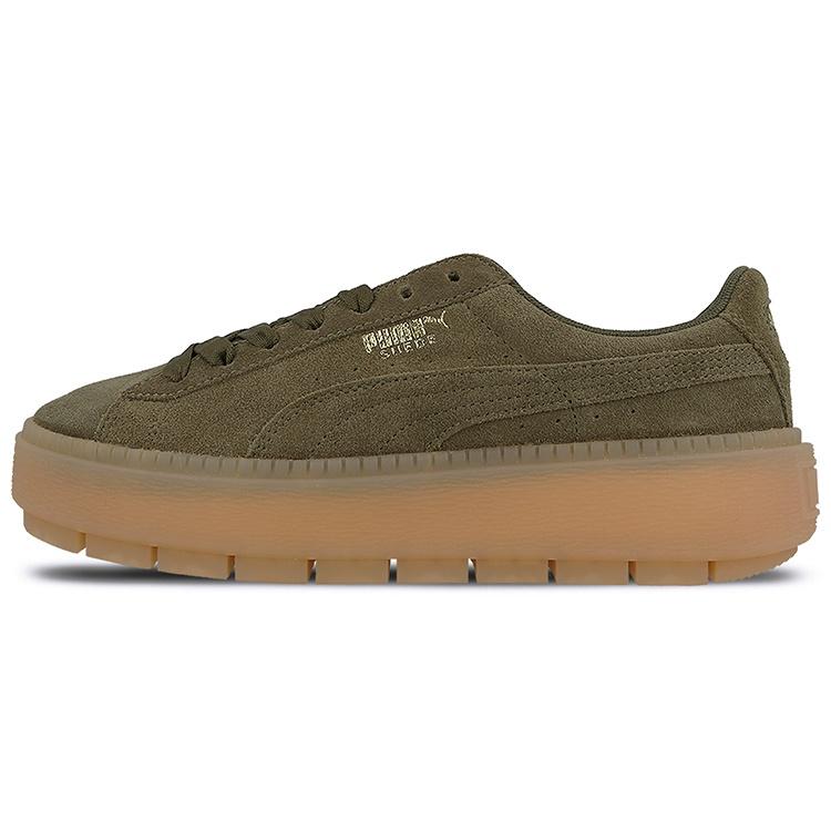 (WMNS) PUMA Suede Platform Trace Olive Night Women s 365830-03 EU 37.5