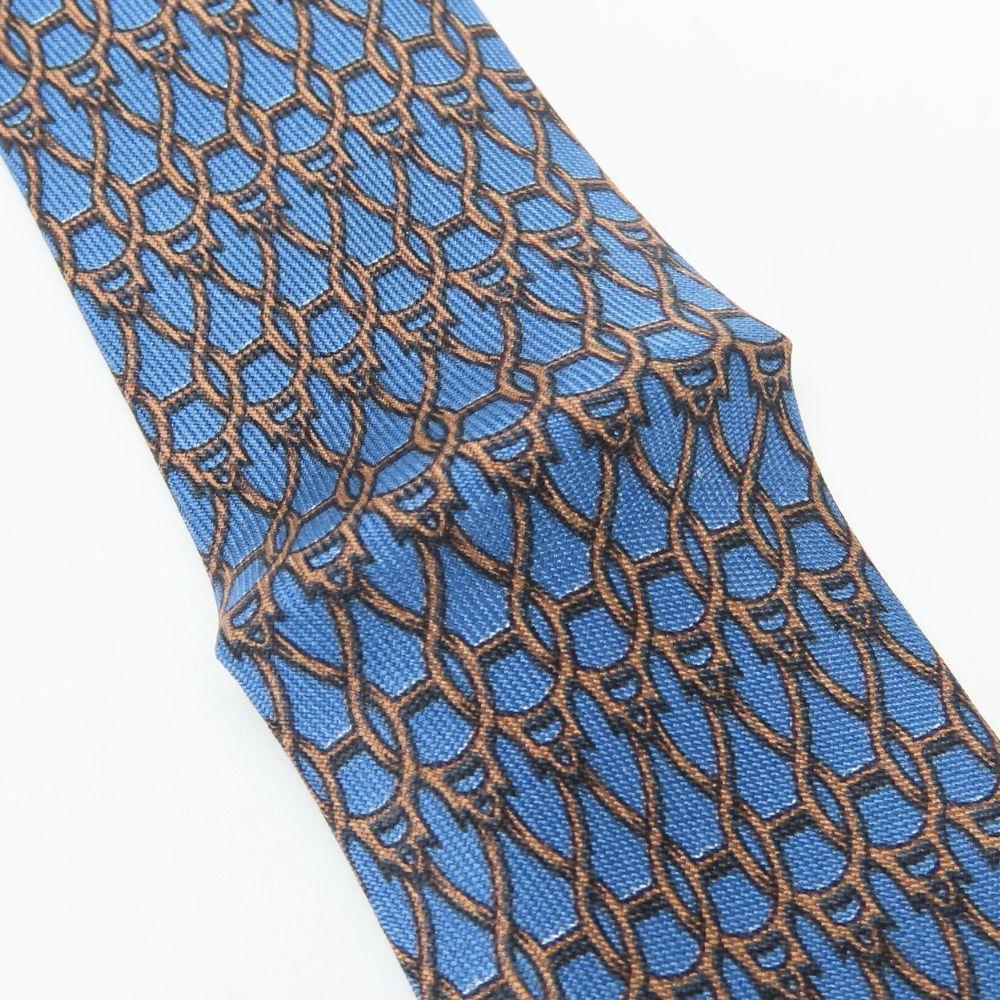 Used HERMES Tie Toyota Limited Edition Silk Blue Brown Suit