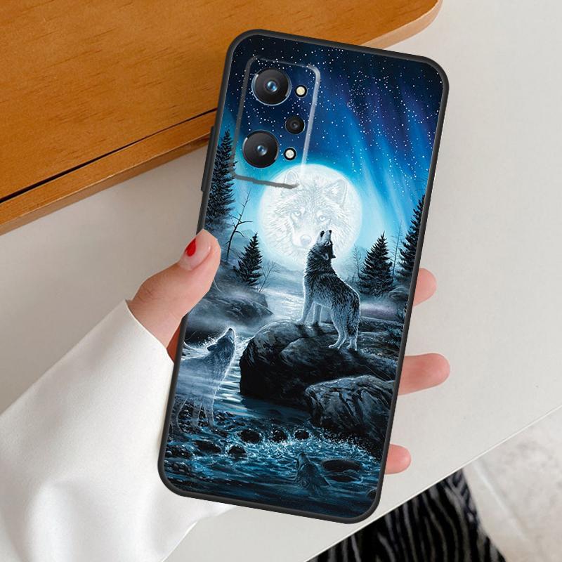 Animal Wolf Galaxy For Realme C53 C51 C55 C67 C30 C31 C33 C35 C21Y C25s GT5 9 10 11 12 Pro Plus GT Neo 6 Case
