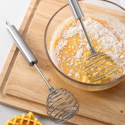 Stainless Steel Spring Ball Whisk No Deformation Handheld Hand Egg Mixer Corrosion-resistant Rust-proof Egg Beater Baking Tool