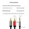 3.5mm to Dual RCA Audio Cable for Speakers and Mobile Devices