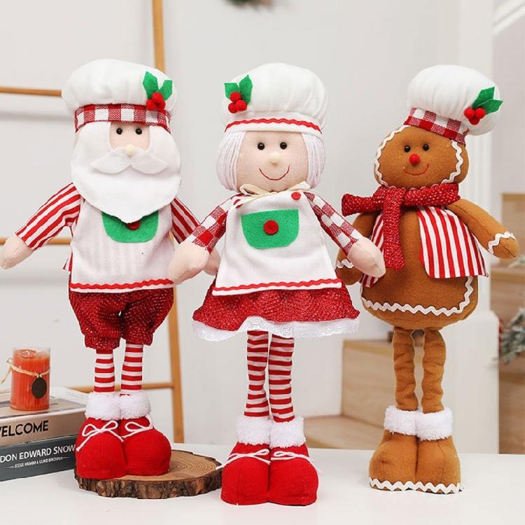 Christmas Gnome Cook Telescopic Figures Cute Doll Decoration Holiday Present