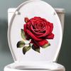 Romantic Rose Wall Sticker Bathroom Toilet Decor Living Room Cabinet Refrigerator Home Decoration Waterproof Decals Stickers S424