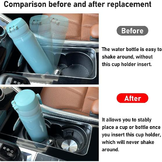 TTCR-II Compatible With Range Rover Cup Holder Replacement 2 Pcs, For Range Rover Center Console Cup Holder 2010-2017, For Discovery 3 Console Bottle