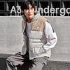New Balance Down Vests Men's Khaki Stand Collar Thickened Other AMV34307-SEN