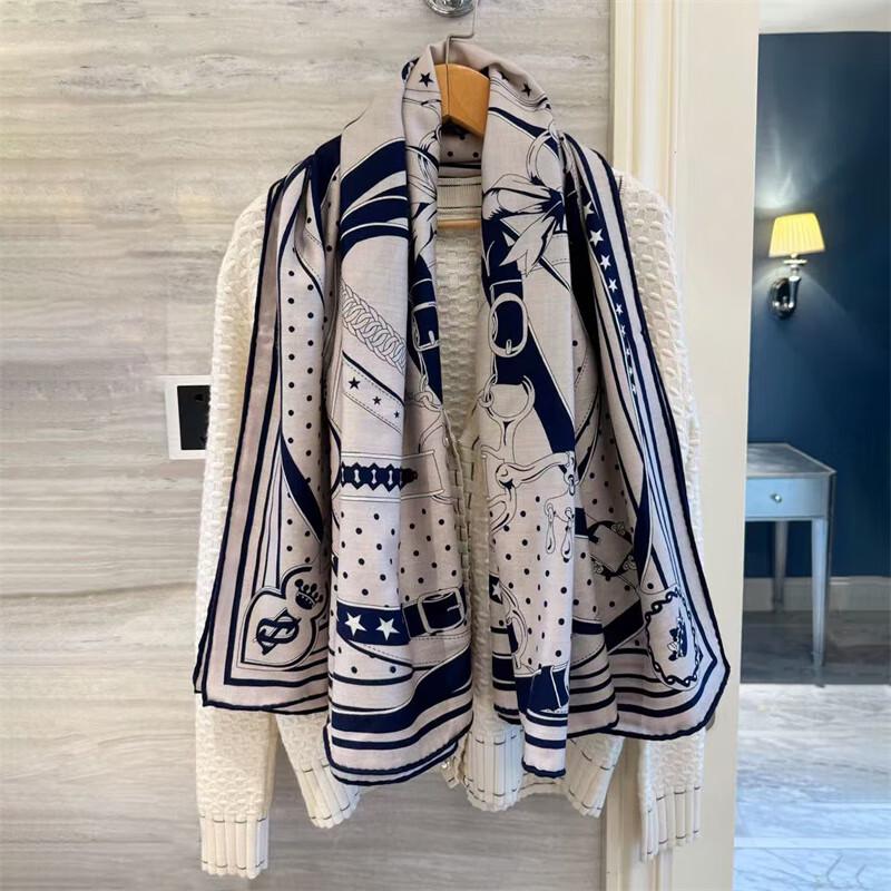 NINA SOLOR Morning Walk Silk Wool Scarf