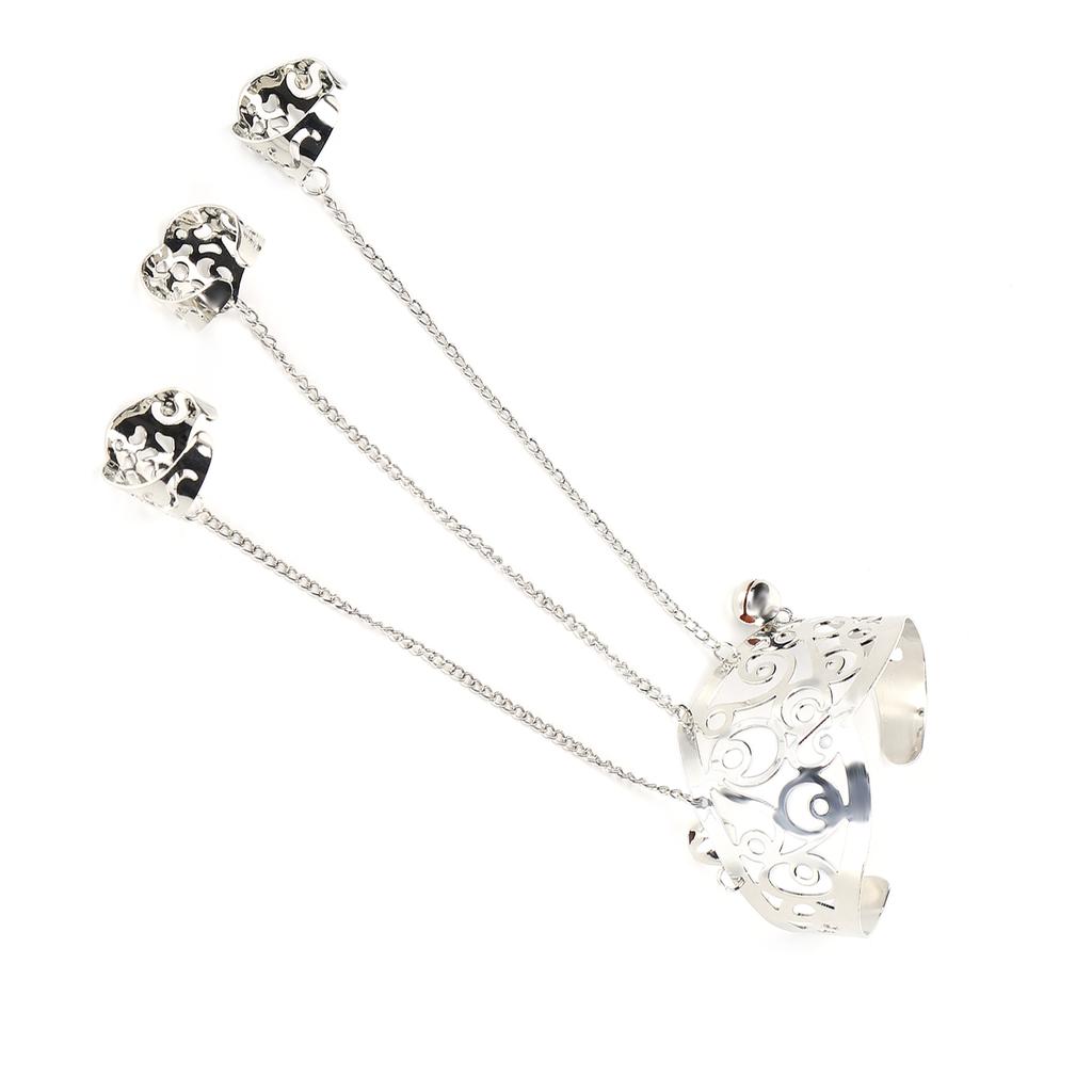 Ring Bracelet Vintage Classical Alloy Finger Bangle Chains Retro Jewelry for Women Girls