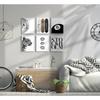 Fashion Trendy Leopard Wall Art Set of 6 Stockholm Preppy Room Painting Picture Wall Decor Black White Aesthetic Cheetah Poster Print Artwork for