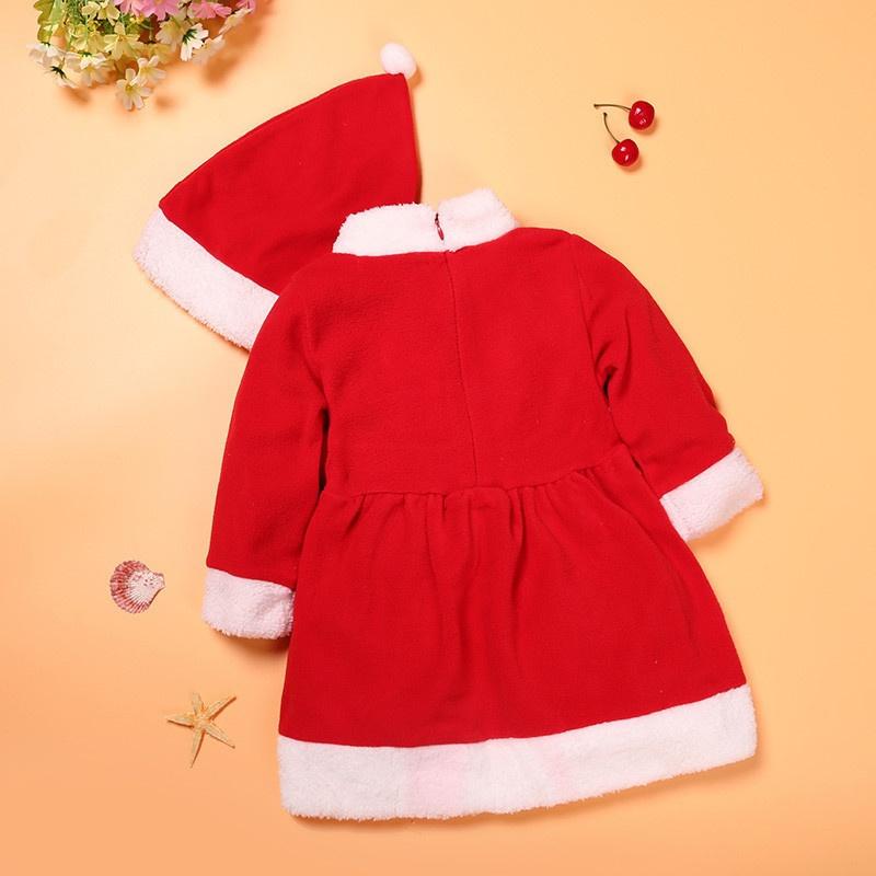 Disfraz De Papá Noel Para Bebé Niña – Mono De Terciopelo Rojo Con Gorro Y Pantalones Acampanados