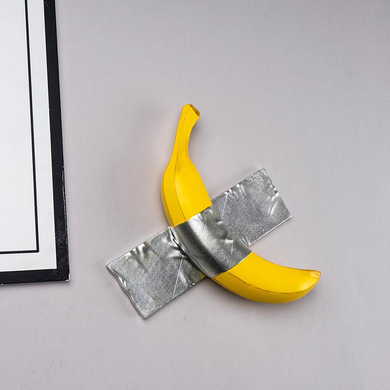 Resin Tape Banana Comedian Figurine Wall Art Bathroom Living Room Kitchen Wall Decor Decoration Porch Entrance Interior