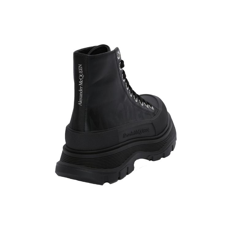 Alexander McQueen Tread Slick Boot Graffiti Black Black Women's 676718W4RQ21000