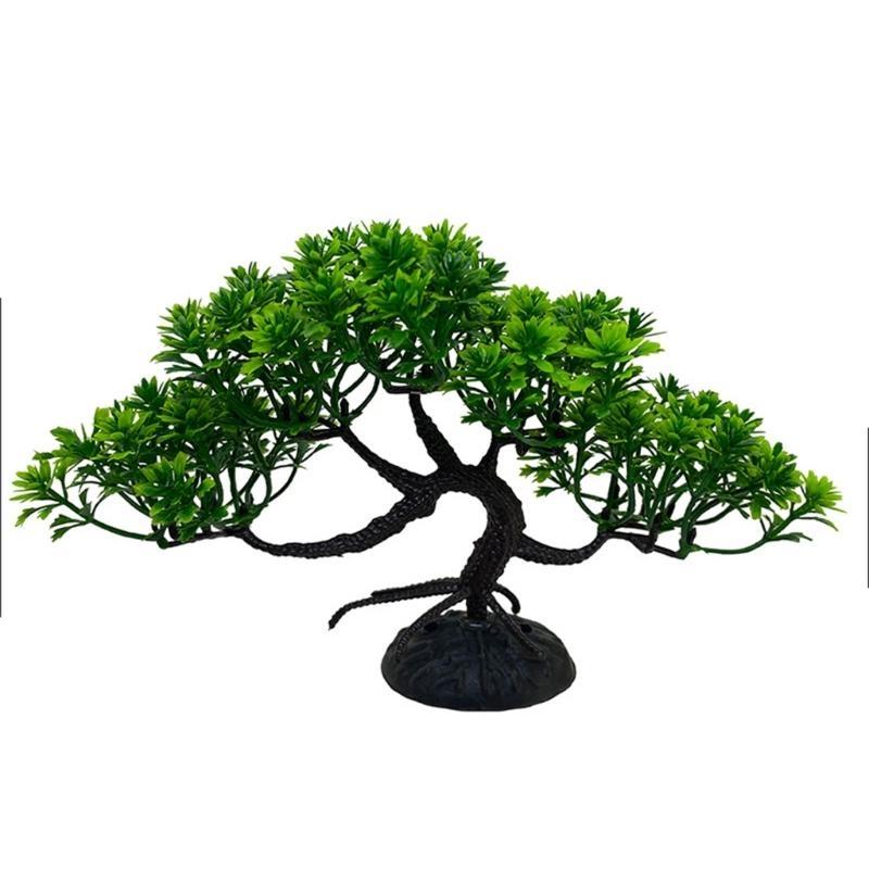 

Plastics Water Plant for Aquarium Realistic Small Artificial Tree Grass Ornaments 5 Inch Tall Fish Tanks Decorations