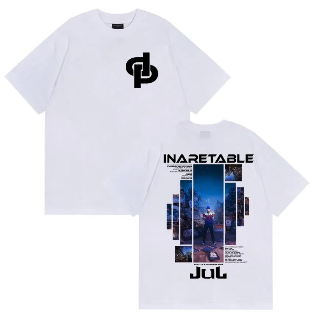

French Rapper Jul INARETABLE Album 2025 Graphic T Shirts Men s Hip Hop Vintage Short Sleeve Women T-shirt Cotton Tees Streetwear S