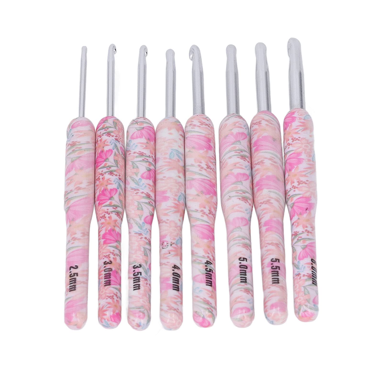 

8Pcs Crochet Hooks Set 2.5-6.0mm Ergonomic Soft Grip Crochet Handles Yarn Knitting Needles For Crochet Lovers Gift