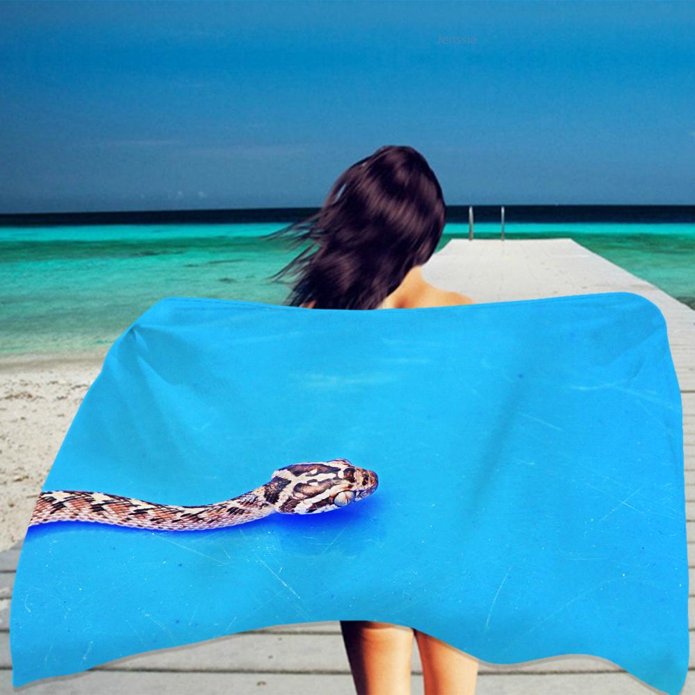 Telo Mare con Fantasia Serpente Animali Carino Asciugatura Super Rapida Asciugamano da Bagno per Adulti Bambini Regalo Asciugamano Viso Viaggio Campeggio Asciugamano Sportivo
