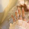 Sophisticated Copper Geometric Ring For Women With Adjustable Size And Contemporary Fashion Design