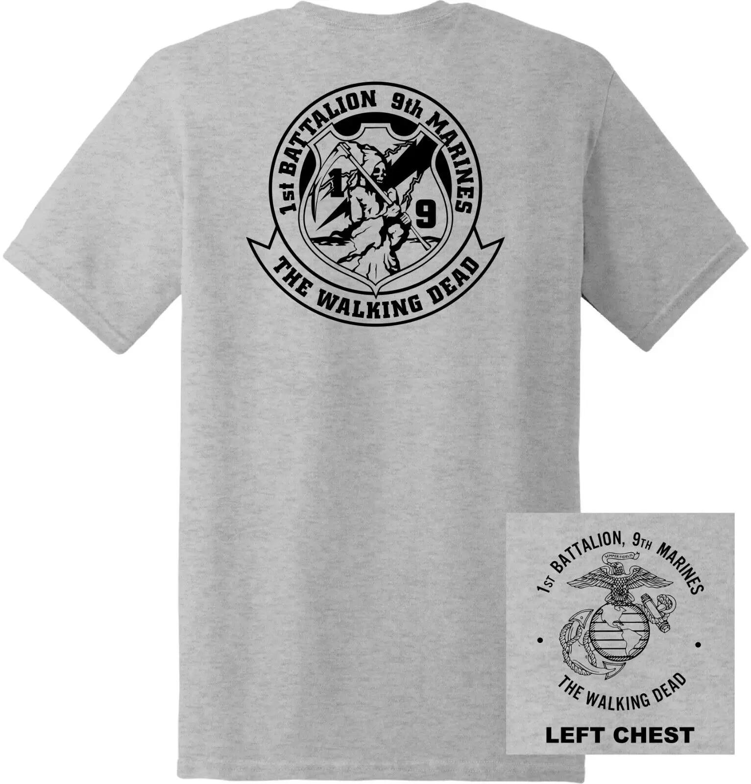 

US Marine Corps 1st Battalion 9th Marines Regiment TShirt 100 Cotton ONeck Short Sleeve Summer Casual Mens Tshirt Size S3XL S