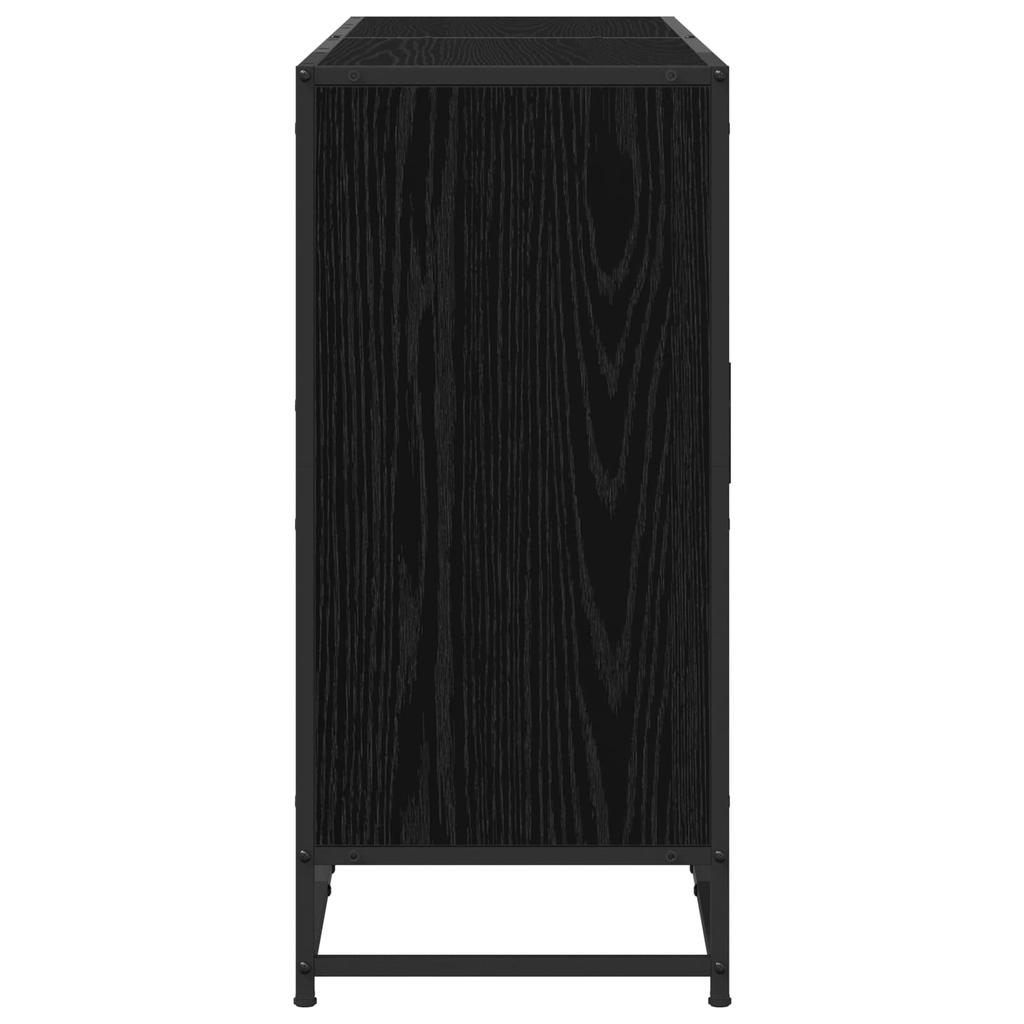 Sideboard Black Oak 134 x 35 x 76 cm Engineered Wood