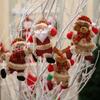 4Pcs Christmas Tree Hanging Ornament Dancing Santa Doll Pendant Decora