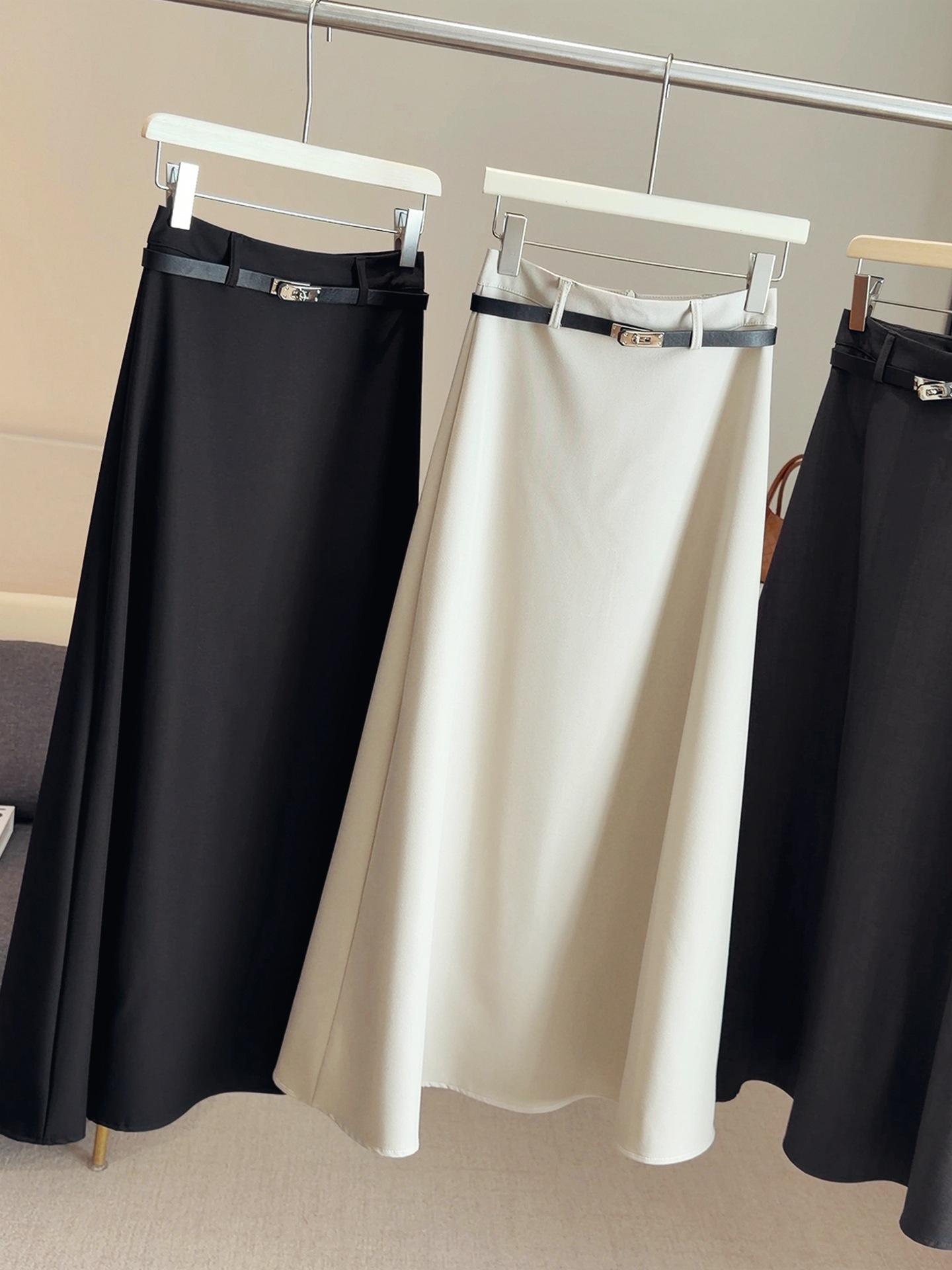 Women s Black High-Waist A-Line Midi Skirt - Spring/Summer 2026 Small абрикосовый