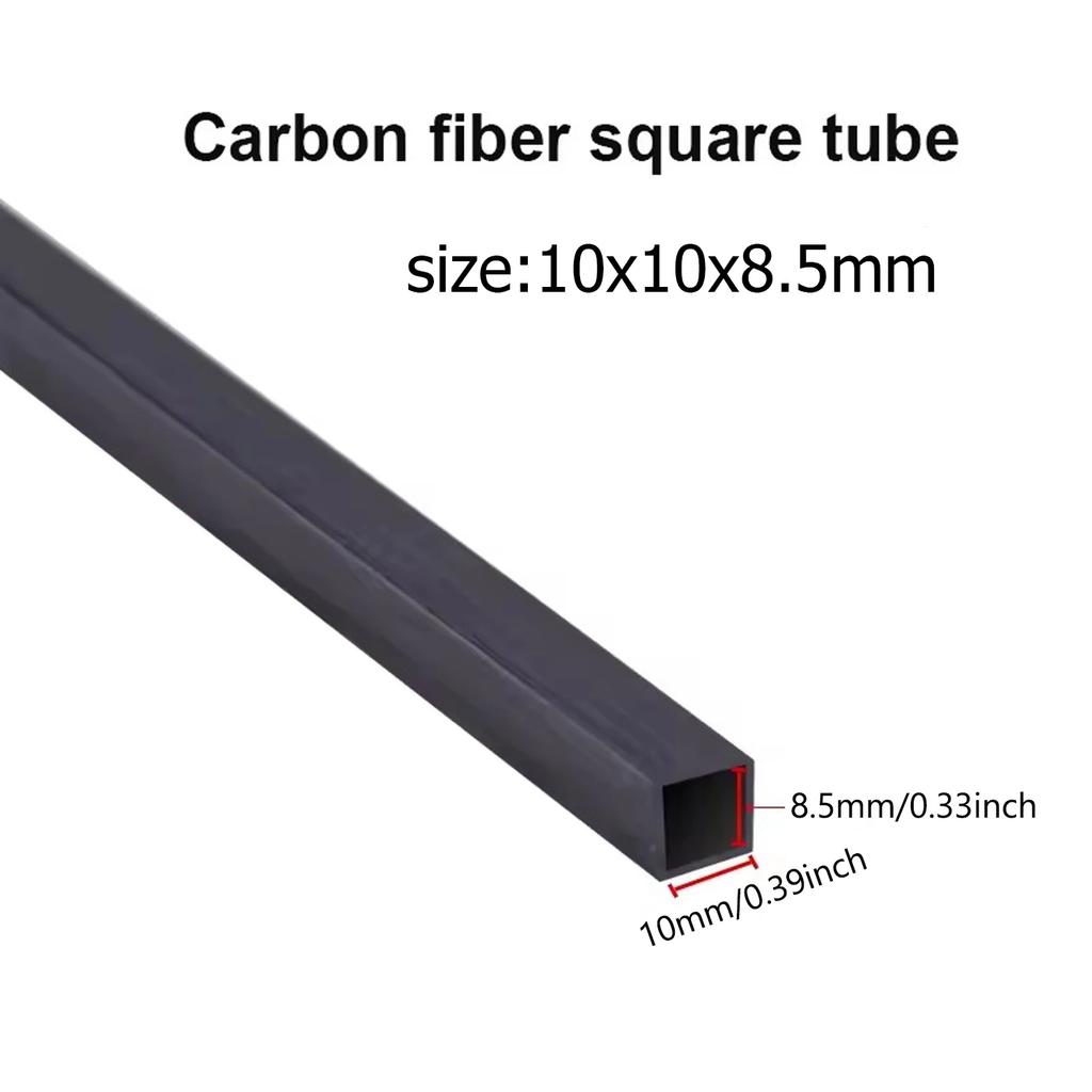 1/2/3pcs Carbon Fiber Square Tube 3mm~10mm , 250/500mm Length,Outer Inner Square Carbon Fiber Pipe